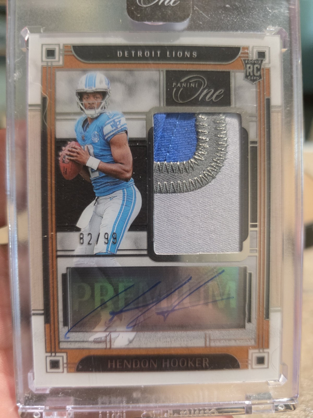 Hendon Hooker Panini One #131 Patch Autograph