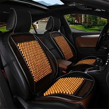 Wood Bead Car Seat Cover Cushion, Cooling  Breathing, Automotive Beaded Beige