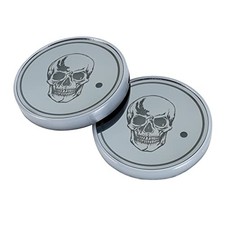 LED Car Cup Holder Lights, 2 Pack Car Coasters 7 Colors Changing USB Gray