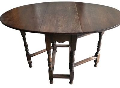G.T Rackstraw Vintage Drop Leaf Gate Leg Oak 2-Sitzer Esstisch