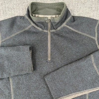 Kuhl Sweater Youth Medium Gray Fleece Long Sleeve 1/4 Zip Pullover Kashmira Boy