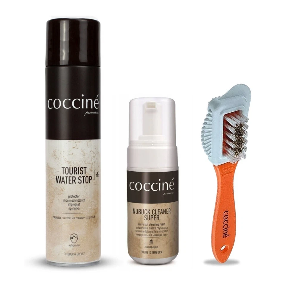 COCCINE REINIGUNGSSET FÜR WILDLEDER UND NUBUCC-BÜRSTE,SCHAUM UND IMPRÄGNIERUNG ZES-08