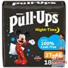 Huggies Pull-Ups Boys' Night-Time Potty Training Pants 3T-4T, 18 ea
