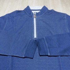 Johnnie-O Men's M Golf Sully 1/4 Zip Pullover Sweater Midnight Blue Long Sleeve