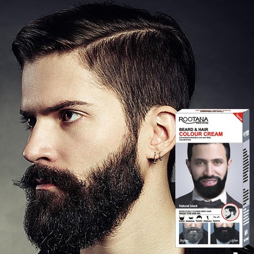 Men's Hair Color Cream Hair Dye Beard & Moustache 30ml+30ml - Foto 8 di 14