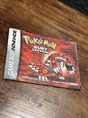 Pokemon Ruby Version (Game Boy Advance, GBA) - Instruction Booklet Manual ONLY