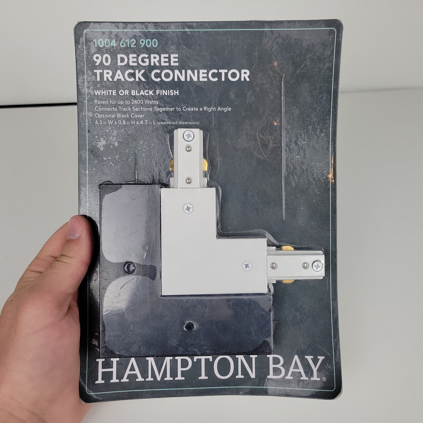 Hampton Bay 90 Degree Track Connector White or Black New