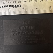 The Residents Cryptic Corporation Business Card HTF Near Mint
