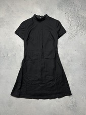 Alexander McQueen 00s Black Wool Pleated Lux Midi Dress IT38