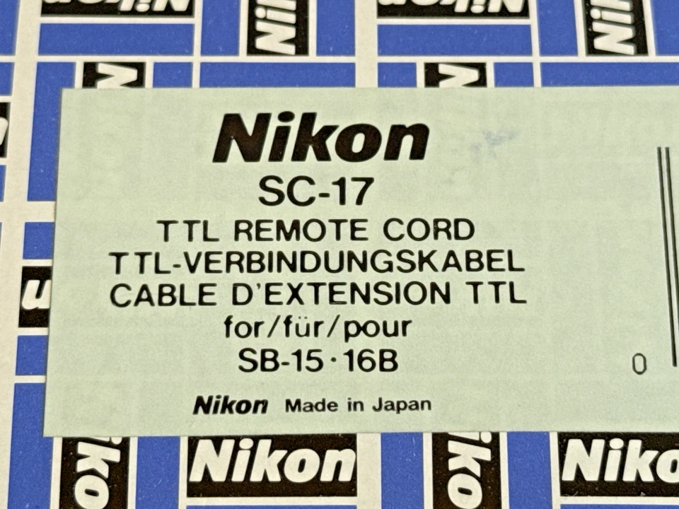 Nikon SC-14 TTL Remote Cord for Nikon F3, F3 HP Cameras Mint Condition Excellent - Image 2 of 4