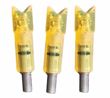 Lumenok CI3000C3 Lighted Crossbow Arrow Crescent Nock .299" ID HD Orange 3-Pk