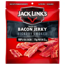 Jack Link'S Bacon Jerky, Hickory Smoked, 2.5 Oz. Bag-Flavorful Ready to Eat Meat