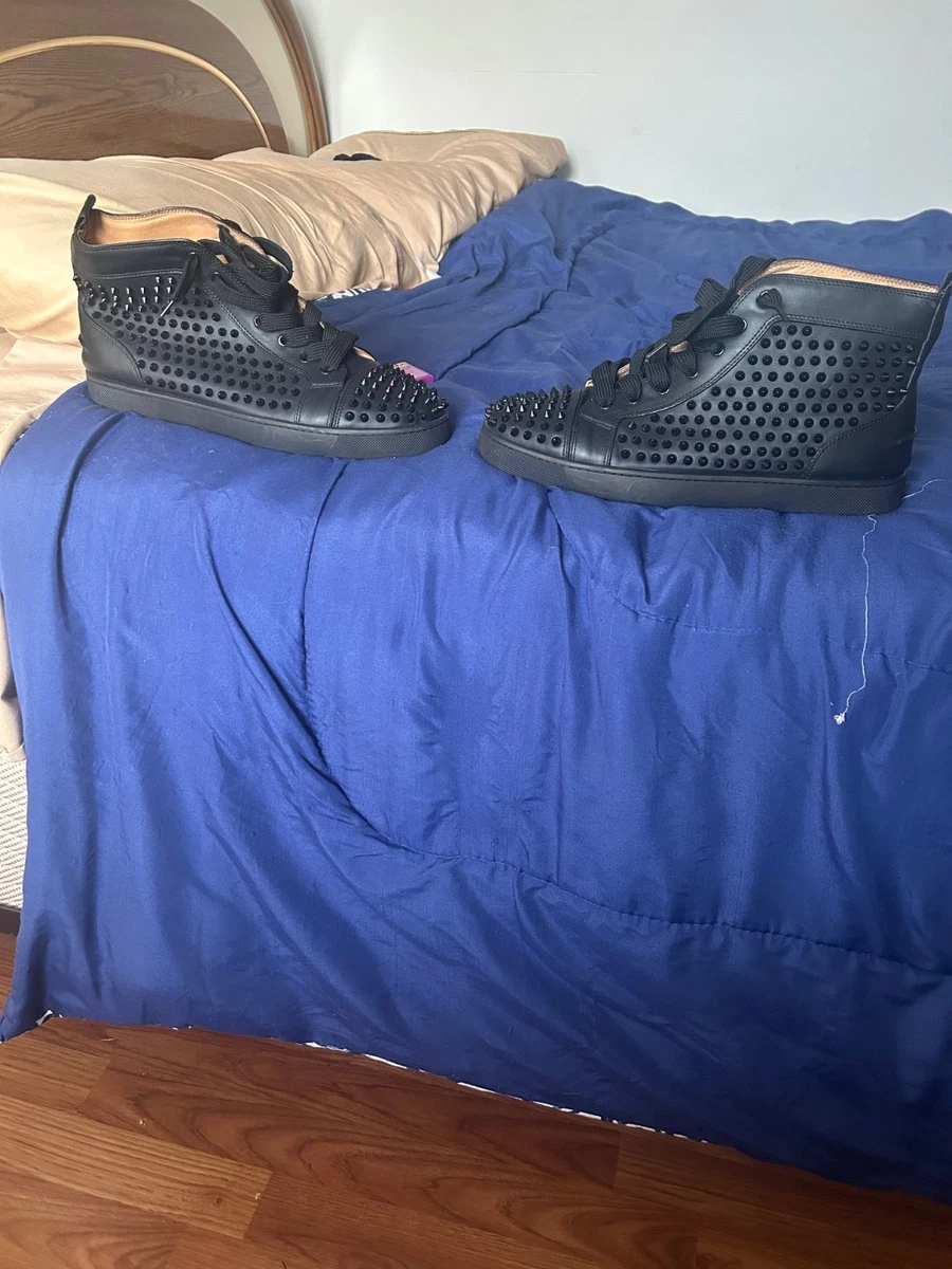 Christian Louboutin Women's Leather Upper Black Casual Shoes for