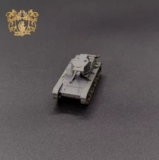 3D Printed 1/144 Poland 7TP Light Tank Single Turret Finished Model