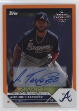 2023 Topps Pro Debut Orange Foil Auto 16/25 Ambioris Tavarez #PD-77 Auto v9t