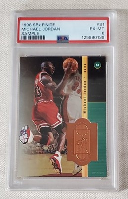 MICHAEL JORDAN 1998-99 SPx FINITE #S1 SAMPLE 0000/0000 CHICAGO 