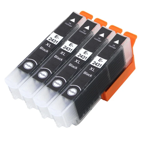 4 Black Ink Cartridges for Epson Expression Photo XP-750, XP-850, XP-950, XP-970