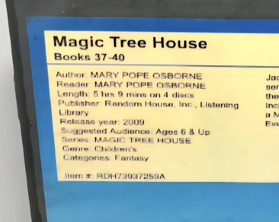 2009 Magic Tree House Audiobook CD CDs Collection Books 37-40 Mary Pope Osborne  - Image 4 of 4