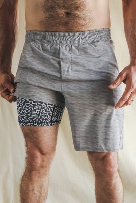 The Junk Trunks | Grey Ball Hammock  9 Inch Athletic Shorts