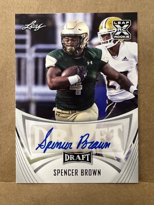 Carolina Panthers Spencer Brown Uab Football 2021 Leaf Draft XRC