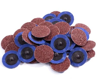 SATC 50PCS 2 inch 36 Grit Aluminum Oxide Roll Lock Die Grinder Sanding Grinding Disc