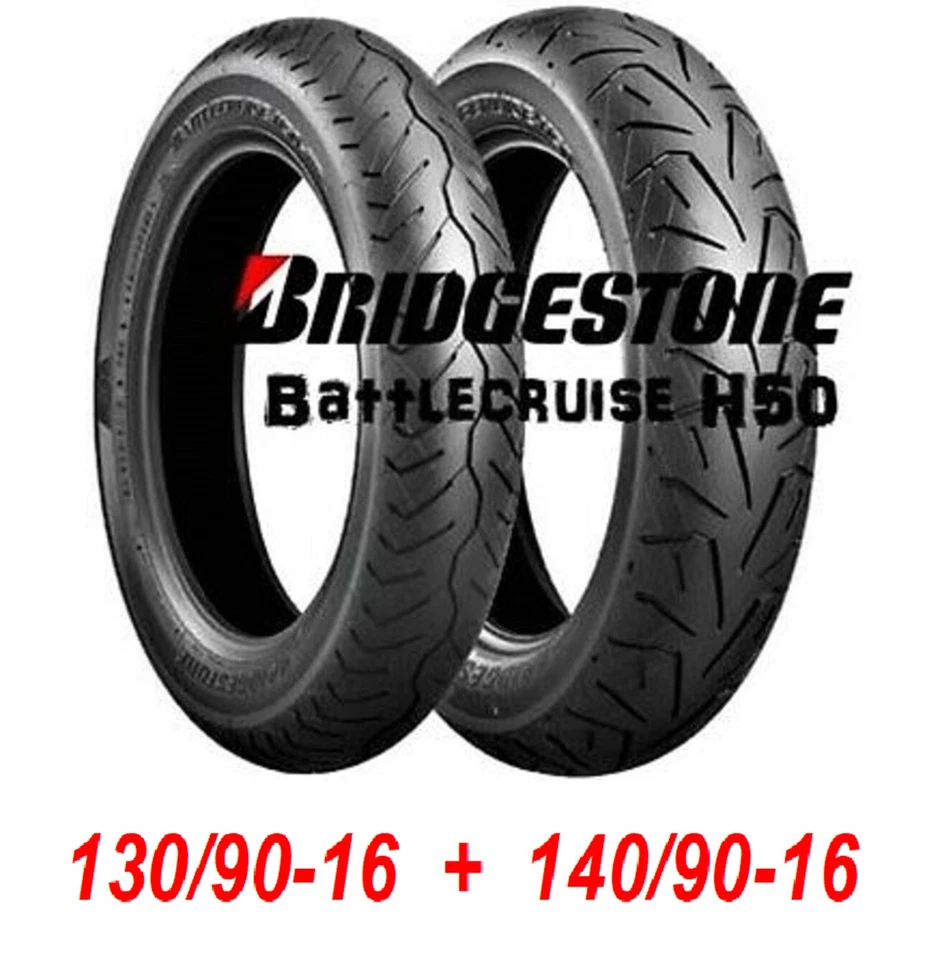 JUEGO NEUMÁTICOS BRIDGESTONE H50 BATTLECRUISE 130/90-16 Y 140/90-16 KAWASAKI VULCAN 800 Foto 3 de 3