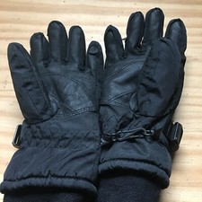 Vintage 1990s Kombi Black Junior Winter Ski Snowboard Gloves Size 6