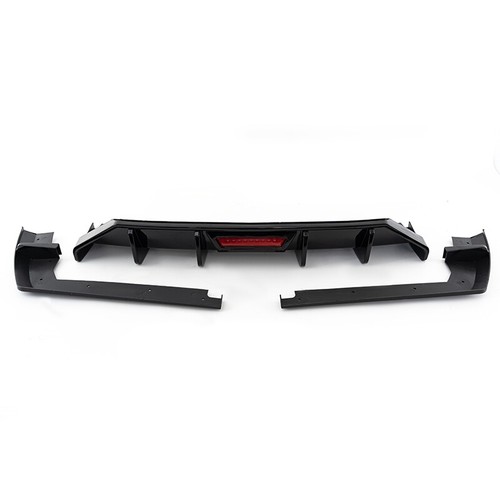 GLOSS BLACK SHARK FIN REAR DIFFUSER W/ LED BRAKE LIGHT FOR 2021+ HYUNDAI ELANTRA - Bild 9 von 15