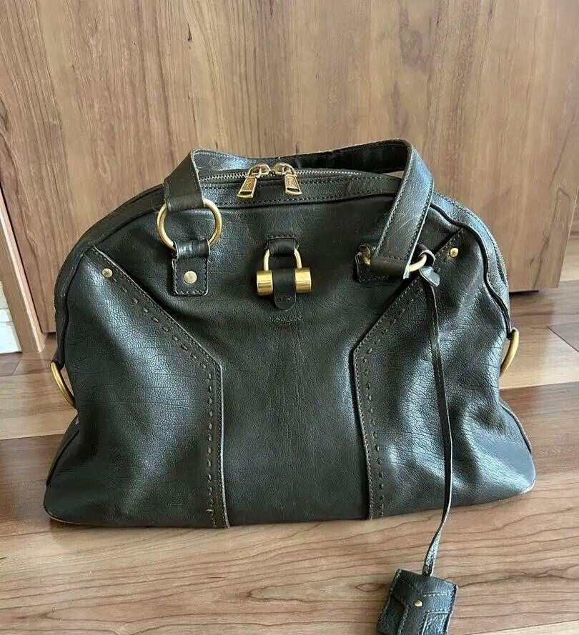 Borsa Yves Saint Laurent in pelle kaki da donna molto rara prezzo premium