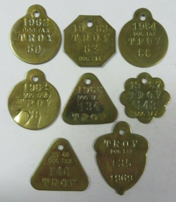 #ad #ad Vintage 1960#x27;s Lot Dog Tag License Tax Registration TROY KANSAS Exonumia Token $14.99