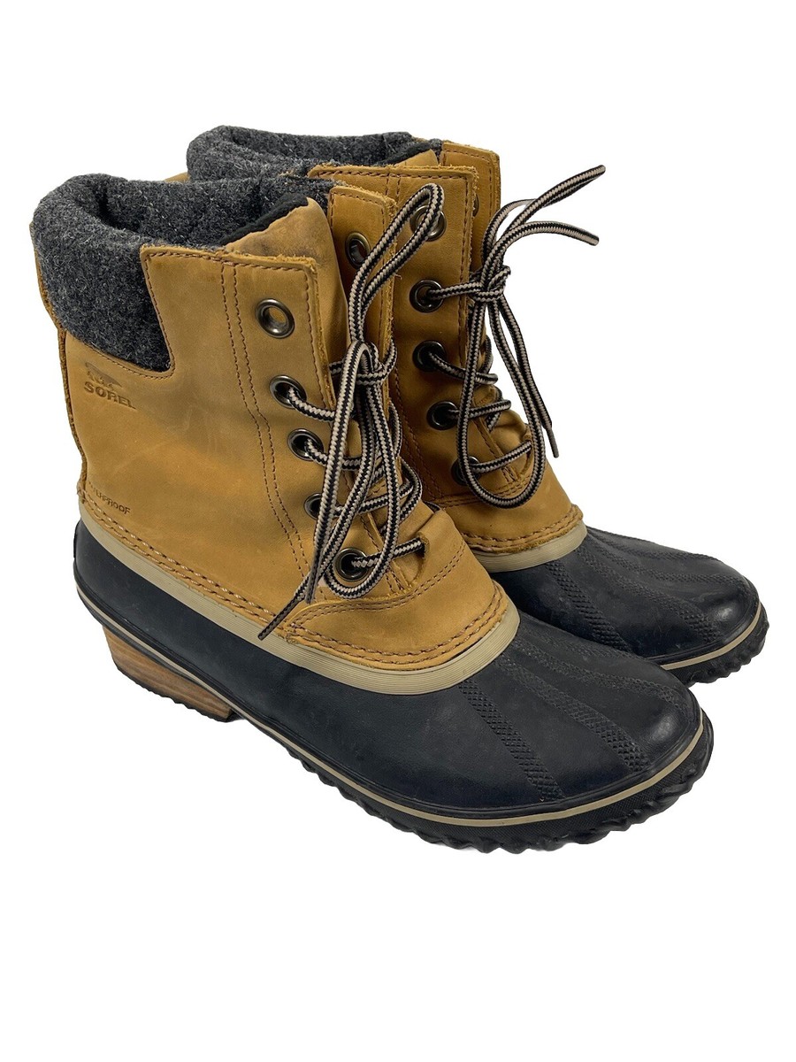 Sorel Womens Waterproof Fleece Lined Snow Boot Brown Black  display picture 3