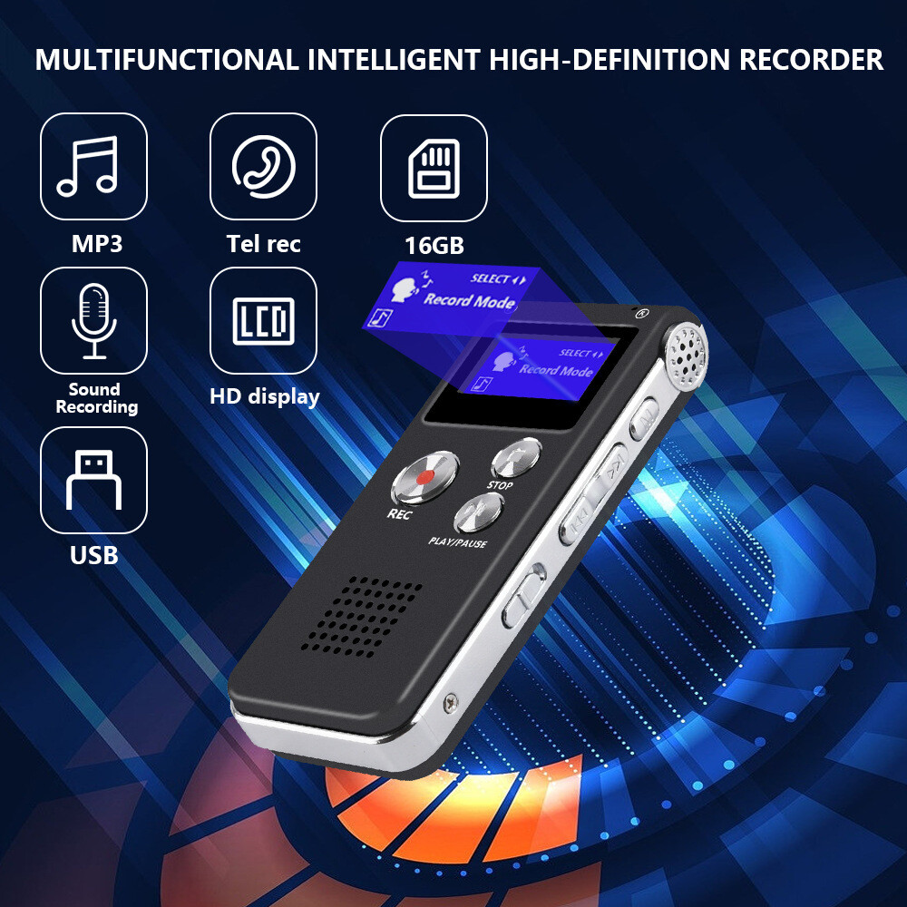 32G Digital Voice Recorder Mini Dictaphone Lecture Meetings Audio MP3