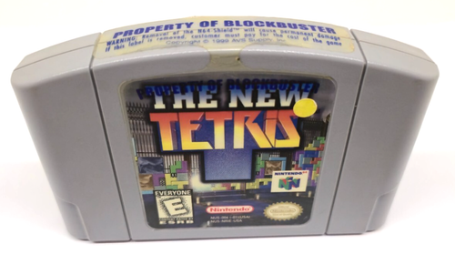 New Tetris (Nintendo 64, 1999) Authentic Cartridge Only - Blockbuster Sticker