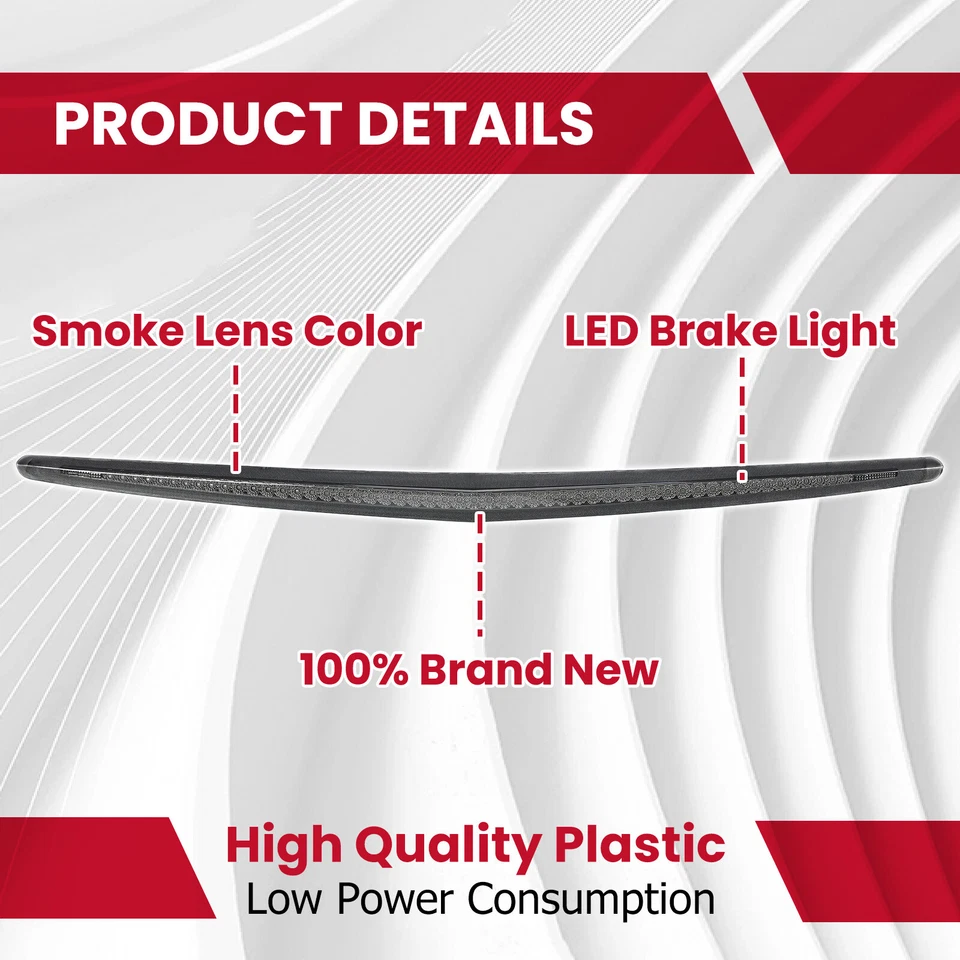 Barra de luz de freno trasera completa LED tercera tercera cola para Cadillac DTS 2006-2011 Foto 4 de 4