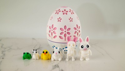 3D-gedrucktes Blumen-Osterei - Mystery Mini Tier Spielzeug innen - wiederverwendbar Ostern