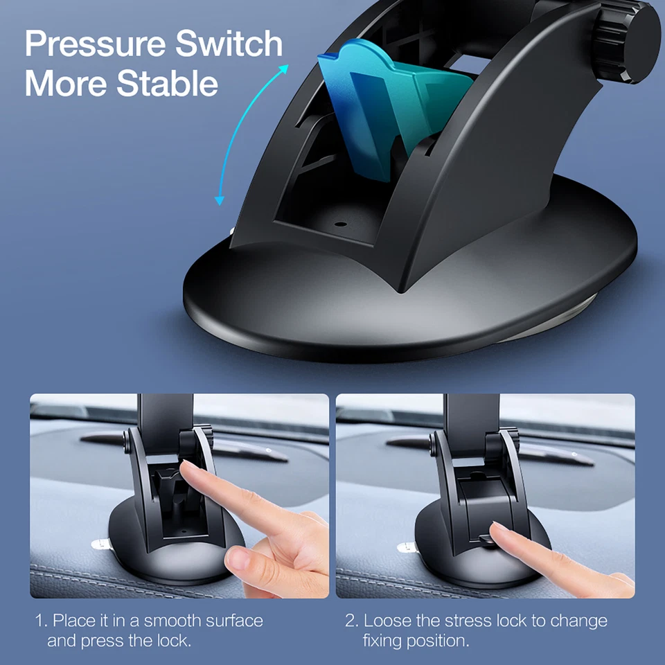 360° Car Windshield Mount GPS Holder Stand for Mobile Cell Phone iPhone Samsung - Image 4 of 4