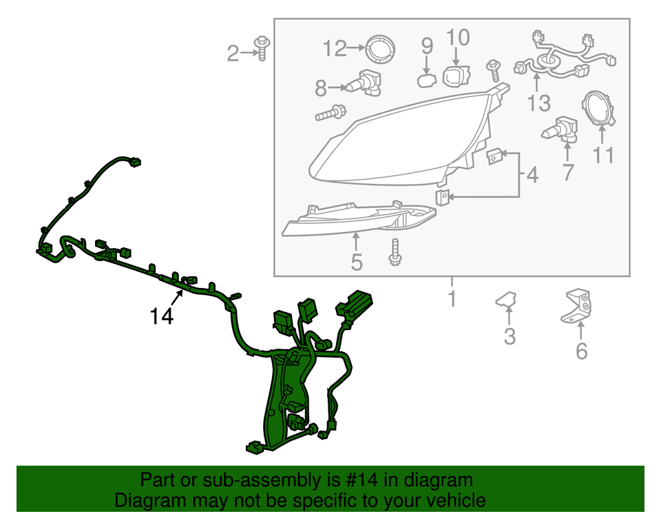 Genuine GM Headlamp Wiring Harness 23360180 eBay