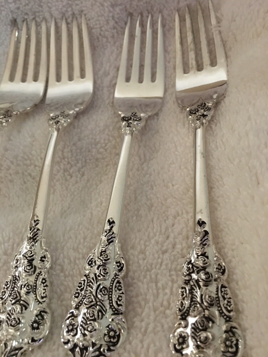 アンティーク　純銀　サラダ　フォーク　Dominick アンティーク 純銀 サラダ フォーク Dominick Antique Silver