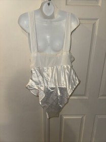 Mara Intimates White Sequin Pearls Medium Teddy Vintage