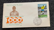 Pele Erstagsbrief Fussball zu seinem 1.000 Tor am 28. November 1969 in Sao Paulo