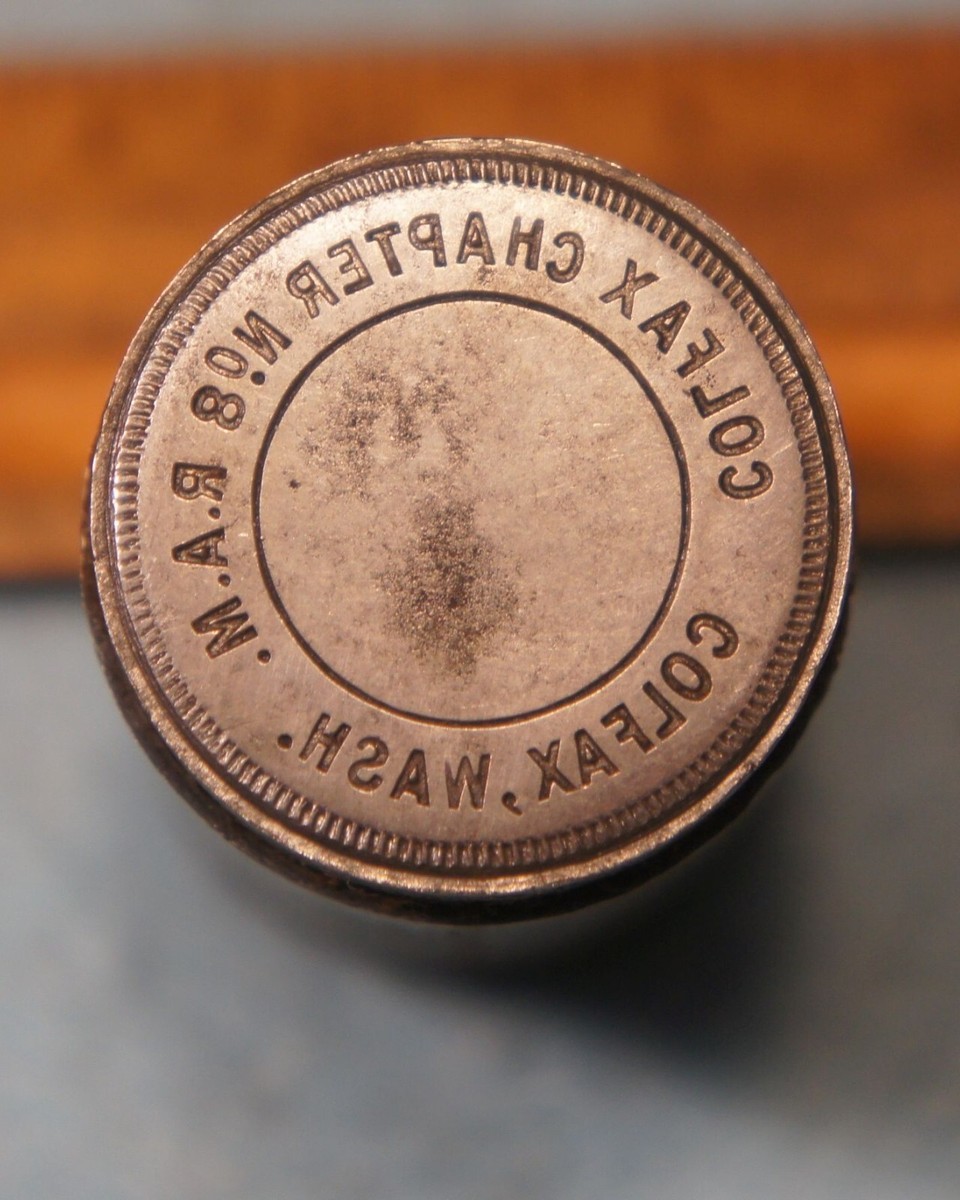 Reimsページ‼️ Antique COLFAX WA Colfax Chapter 8 RAM MASONIC PENNY Stamping Die
