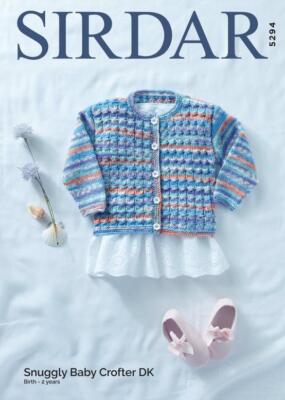 Sirdar Strickanleitung Snuggly Baby Crofter DK Cardigan 5294