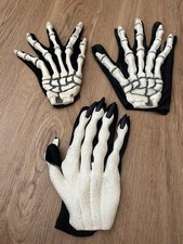 Halloween Skelton Gloves x 2 Tattoo Sleeve Black Gloves  ONE Vampire Hand