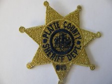 PLATTE COUNTY WYOMING  (  WY ) SHERIFF DEPT 3.25" PATCH  EMBROIDERED NOS NEW STK
