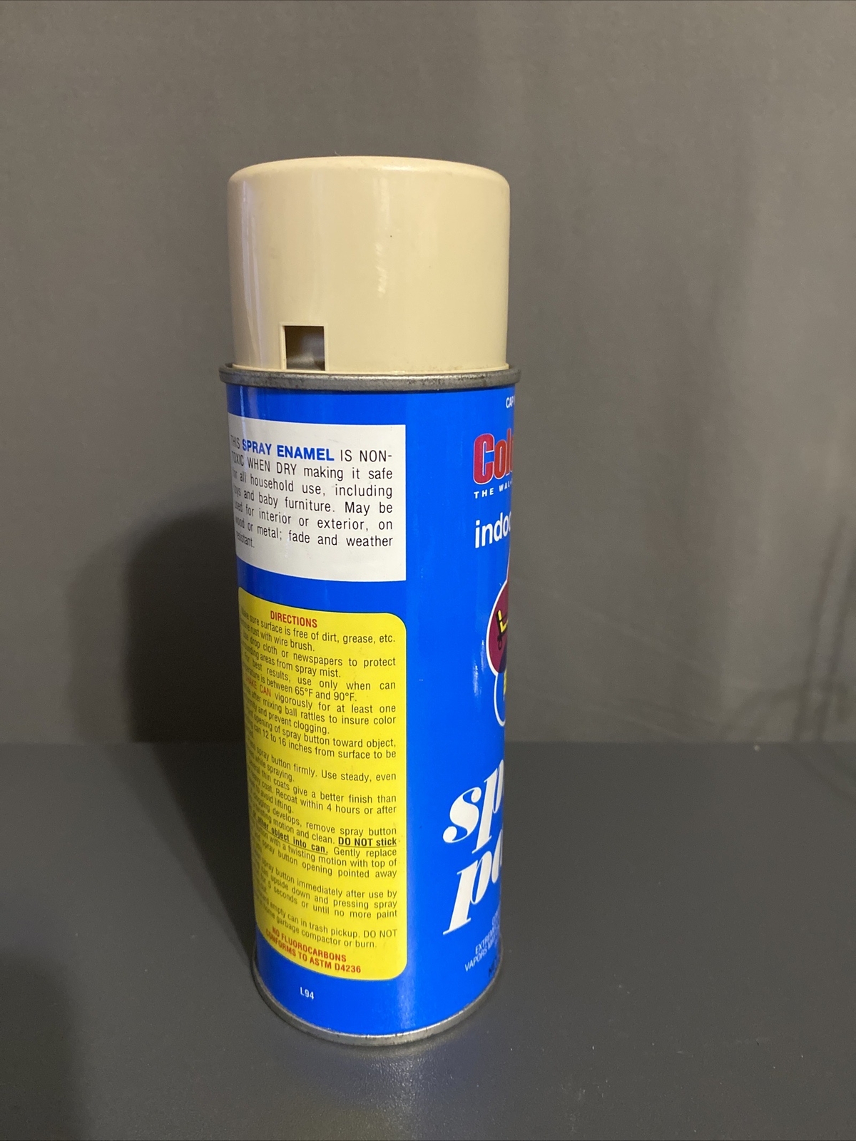 Vintage Color Place Cream Off White Spray Paint Can Advertising eBay