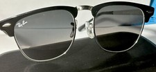 Ray-Ban RB 3716 9004/71 Clubmaster Sunglasses Black Italy Gradient 51-21-145 VGC