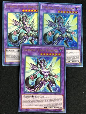 YUGIOH CYBERSE CLOCK DRAGON SOFU-EN034 X3 ULTRA NM