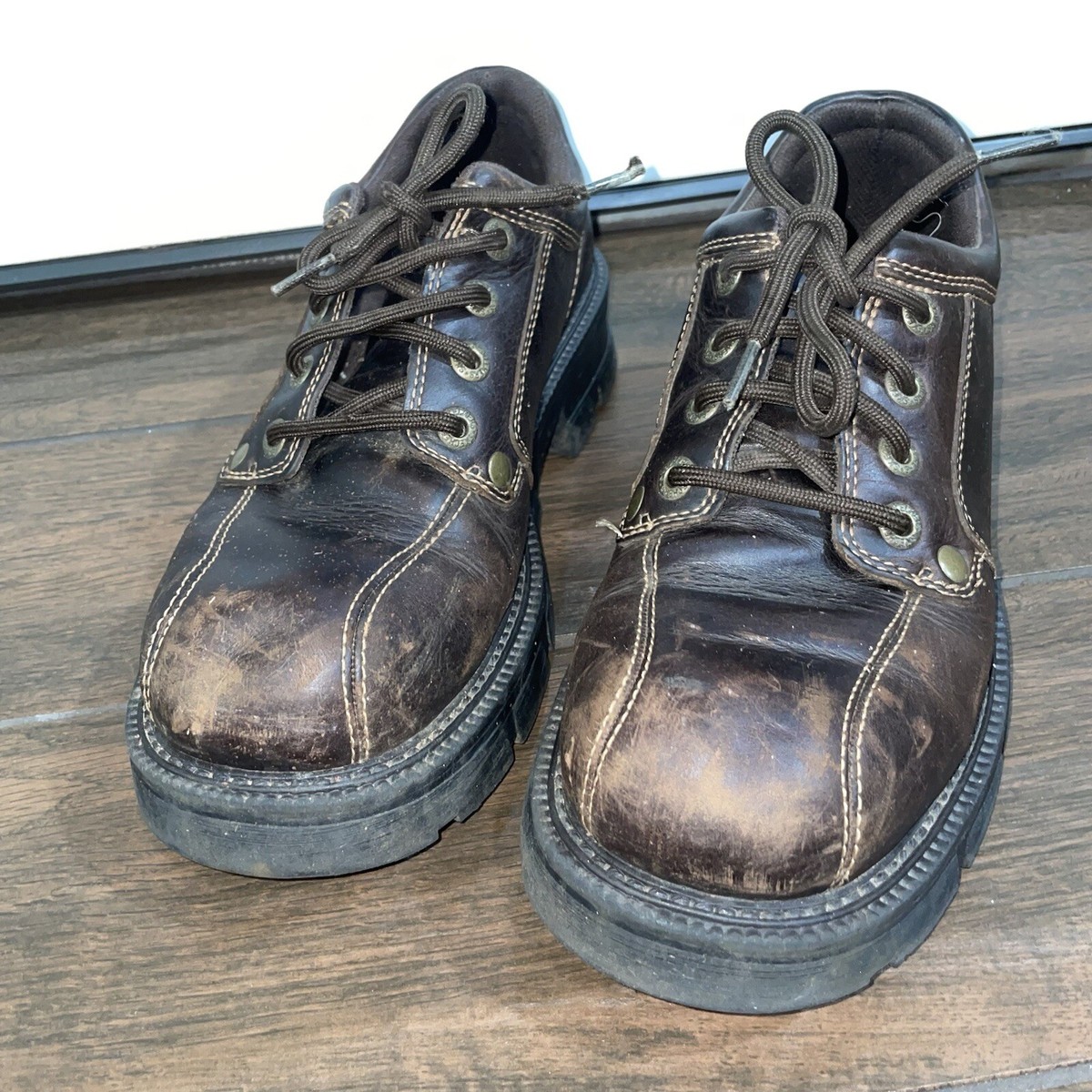 靴 Tete homme emo leather shoes y2k Vtg Skechers Size Men's 8.5 Y2K Brown Grunge Emo Shoes | eBay