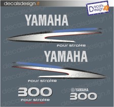 Adesivi calandra motore marino fuoribordo Yamaha 300 cv F300 four  stroke  decal