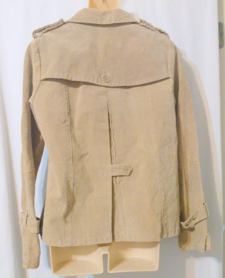 Chaqueta de gamuza tostada TEX By MAX AZRIA talla mediana Foto 4 de 4